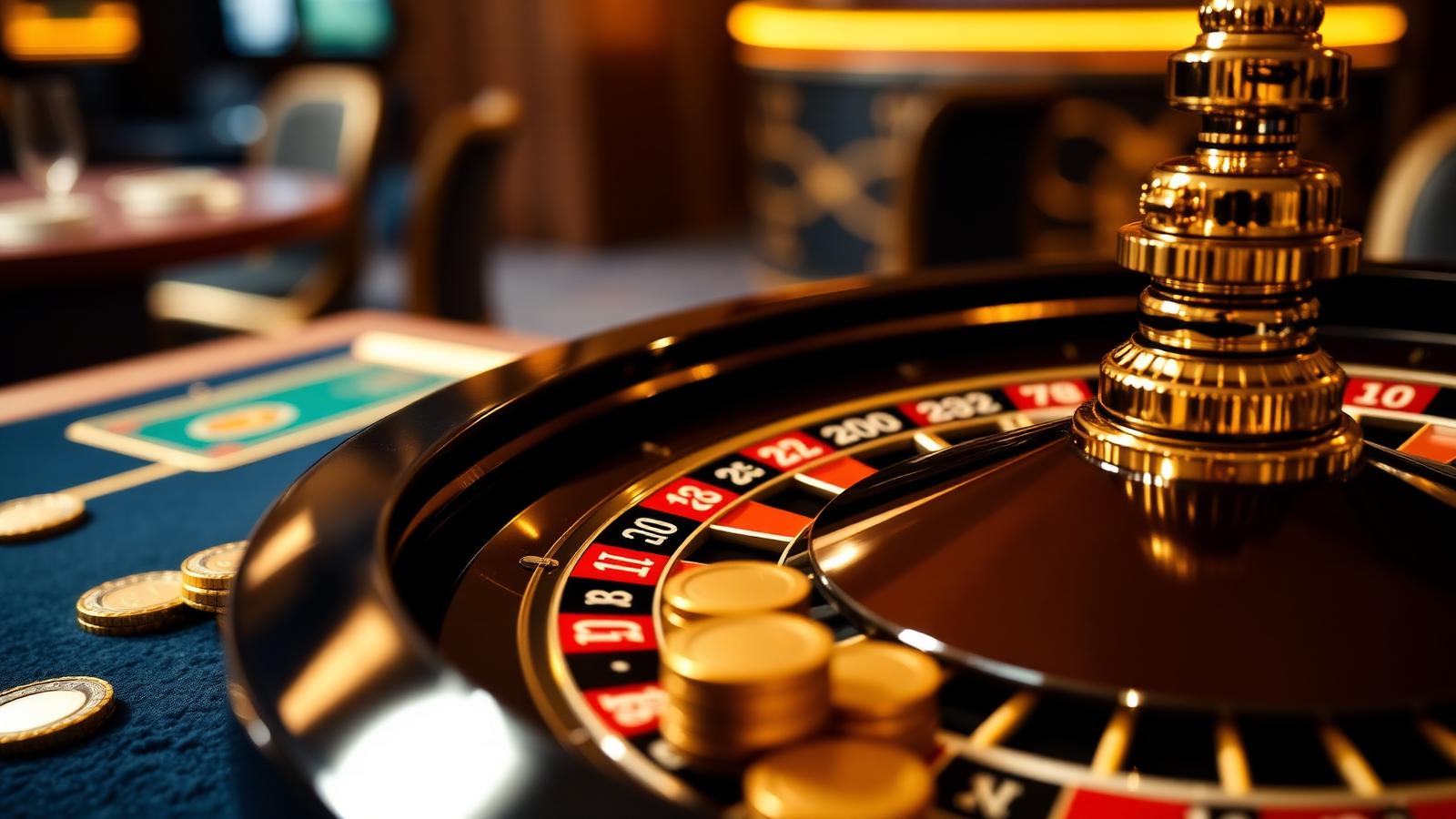 Pokerchips op een groen casinotafel